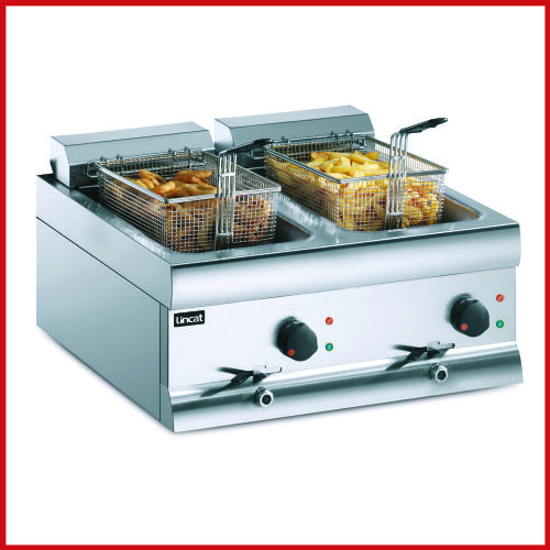 Lincat DF618 - Twin Tank Single Basket Electric Fryer - 2 x 9kW